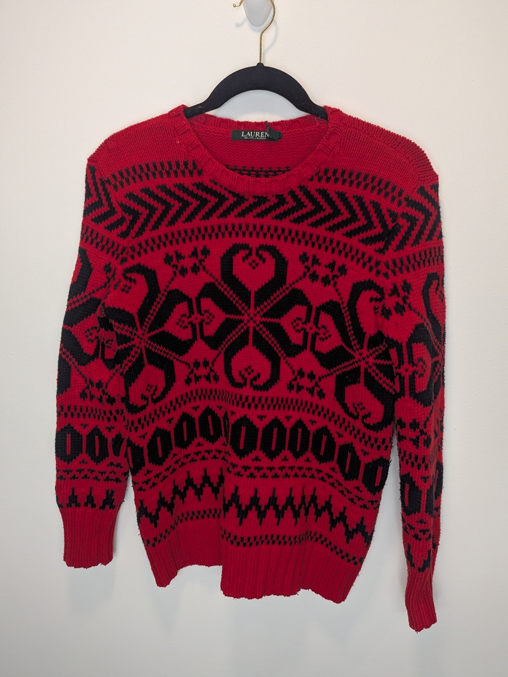 Lauren Ralph Lauren Women's Vintage Fairisle Size PS Petite Small Preppy Luxury